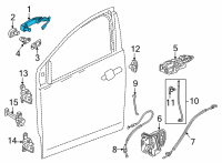 OEM 2021 Chevrolet Bolt EV Handle, Outside Diagram - 13541588