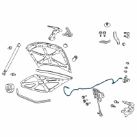 OEM Pontiac G8 Cable, Hood Primary Latch Release Diagram - 92206018