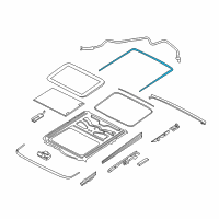 OEM 2014 BMW ActiveHybrid 7 Acoust.Seal, Slide/Tilt Sunroof Cassette Diagram - 54-10-7-209-215