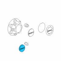 OEM 2008 GMC Sierra 1500 Hub Cap Diagram - 9596009