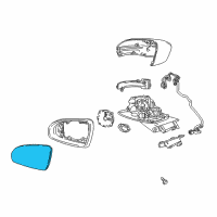 OEM 2017 Buick LaCrosse Mirror Glass Diagram - 26208084