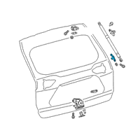 OEM 2021 Toyota RAV4 Lift Cylinder Lower Bracket Diagram - 68947-42030