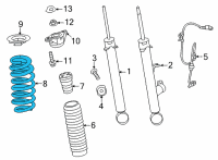 OEM Acura TLX Spring, Rear Diagram - 52441-TGY-A02