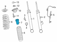 OEM 2022 Acura TLX Rubber, Rear Bump Stop Diagram - 52722-TGV-A02