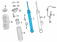 OEM 2021 Acura TLX Shock Absorber Unit, Rear Diagram - 52611-TGY-A03