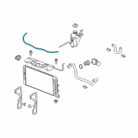 OEM 2006 Chevrolet Impala Coolant Recovery Reservoir Overflow Hose Diagram - 15140587