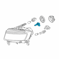 OEM 2015 Jeep Patriot Headlamp Bulb Diagram - L00000H9