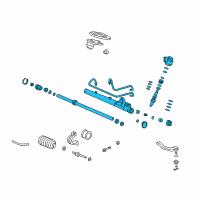 OEM Honda Civic del Sol Rack Assembly, Power Steering Diagram - 53601-ST7-A61