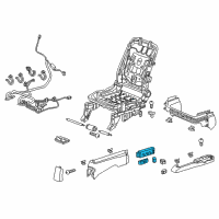 OEM 2015 Honda Odyssey Switch Assembly, Driver Side Power Seat (8Way) (Truffle) Diagram - 81650-S3V-A01ZL