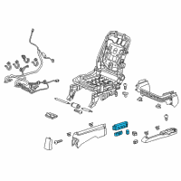 OEM 2011 Honda Odyssey Switch Assembly, Driver Side Power Seat (8Way) (Truffle) Diagram - 81650-S3V-A01ZL