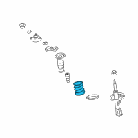 OEM 2009 Pontiac Vibe Front Springs Diagram - 19184400