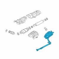 OEM 2010 Kia Optima Main Muffler Assembly Diagram - 287002G460