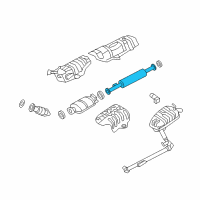 OEM 2009 Kia Optima Muffler Assembly-Center Diagram - 286502G211