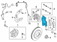 OEM 2021 Ford Bronco Caliper Support Diagram - KB3Z-2B292-A