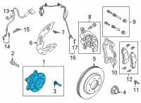 OEM 2022 Ford Bronco HUB ASY - WHEEL Diagram - MB3Z-1104-A