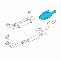 OEM 2008 Pontiac G5 Muffler Diagram - 15283438