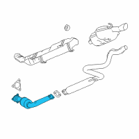 OEM 2006 Saturn Ion 3Way Catalytic Convertor Assembly (W/ Exhaust Manifold P Diagram - 22695583