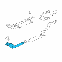 OEM 2007 Pontiac G5 Converter & Pipe Diagram - 22970502