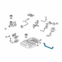 OEM Honda Band, Rear Fuel Tank Mounting Diagram - 17522-SHJ-A00