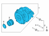OEM Ford Bronco ALTERNATOR ASY Diagram - MB3Z-10346-A
