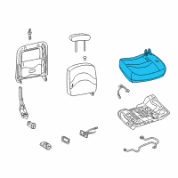 OEM 1997 Ford Crown Victoria Seat Cushion Pad Diagram - F6AZ54632A22CA