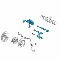 OEM Honda Accord Caliper Sub-Assembly, Left Rear (Reman) Diagram - 43019-SDR-A00RM