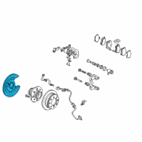OEM 2005 Honda Accord Splash Guard, Right Rear Diagram - 43253-SDR-A00