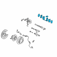 OEM 2001 Honda Accord Pad Set, Rear Diagram - 43022-SV4-A03