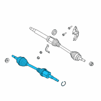 OEM 2021 Ford Escape SHAFT - FRONT AXLE Diagram - LX6Z-3B437-A