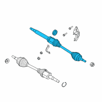 OEM Ford Escape SHAFT - FRONT AXLE Diagram - LX6Z-3B436-C