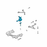 OEM 2000 Honda S2000 Knuckle, Left Front Diagram - 51215-S2A-010