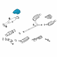 OEM 2013 Hyundai Sonata Protector-Heat Main, RH Diagram - 28796-3S000