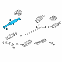 OEM 2011 Kia Optima Center Muffler Assembly Diagram - 286502T150