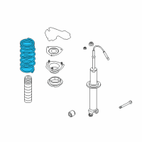 OEM 2012 Nissan GT-R Spring - Rear Suspension Diagram - 55020-KB50A