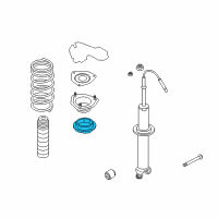 OEM 2012 Nissan GT-R Rear Spring Seat-Rubber Upper Diagram - 54034-JF00B