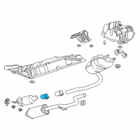 OEM 2016 Chevrolet Cruze Center Muffler Clamp Diagram - 13278370