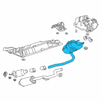 OEM Chevrolet Cruze Muffler W/Tailpipe Diagram - 13478037