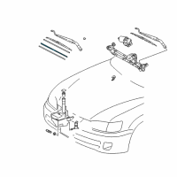 OEM Toyota Camry Blade Assembly Refill Diagram - 85214-YZZE3