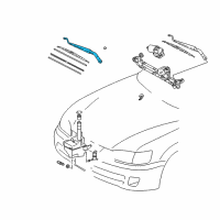 OEM 2000 Toyota Camry Wiper Arm Diagram - 85221-AA010