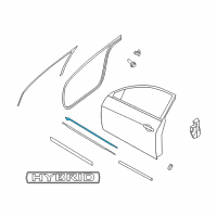 OEM 2012 Nissan Altima Seal Assy-Front Door Inside RH Diagram - 80834-JA01A