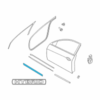 OEM 2011 Nissan Altima MOULDING - Front Door, RH Diagram - 80870-JA01E