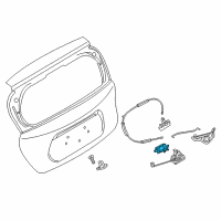 OEM 2018 Nissan Versa Note Trunk Lock Actuator Motor Diagram - 90550-1HM0A