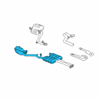 OEM 2009 Chrysler 300 Exhaust Muffler And Resonator Diagram - 4578412AG