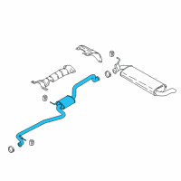 OEM 2021 Ford EcoSport Muffler & Pipe Diagram - GN1Z-5230-AF