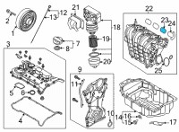 OEM Hyundai Santa Cruz Gasket-Port Diagram - 28411-2S010