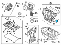 OEM Hyundai Santa Fe Gasket-Throttle Body Diagram - 28411-2S000