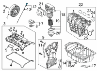 OEM Hyundai Sonata Oil Level Gauge Rod Assembly Diagram - 26611-2S000