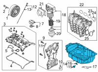 OEM 2020 Hyundai Sonata Pan Assembly-Engine Oil Diagram - 21510-2S000