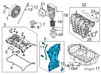 OEM 2021 Kia K5 Cover Assembly-Timing Ch Diagram - 213502S302