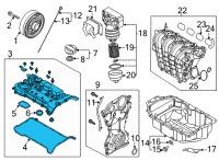 OEM 2022 Hyundai Santa Cruz Cover Assembly-Rocker Diagram - 22410-2S000